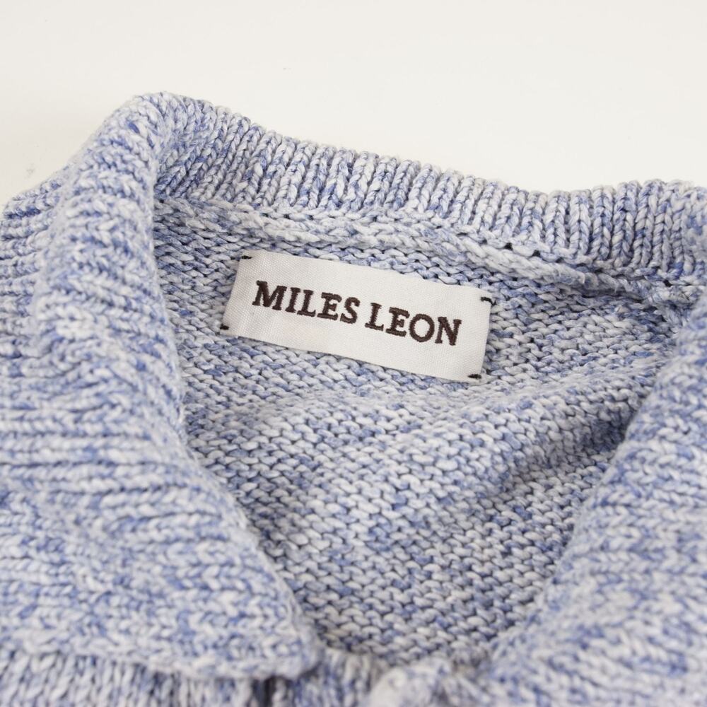 Mr Porter Miles Leon Knit Cotton Blue Cardigan Mens Sz S - Picture 5 of 12